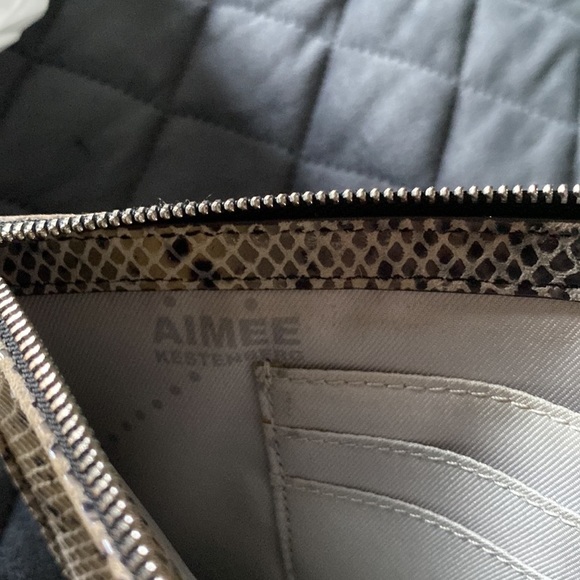 Aimee Kestenberg leather python print wristlet - Picture 4 of 8